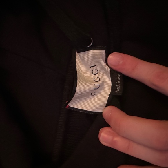 Authentic Gucci Logo Hoodie Black XL Used - Picture 2 of 2